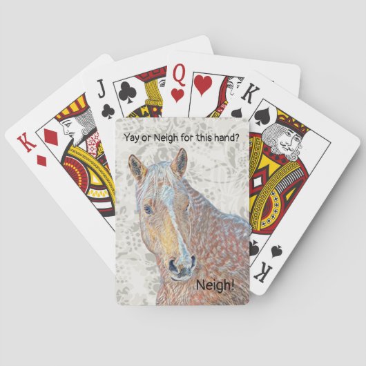 Yay oder Neigh Horgh Funny Playing Cards Spielkarten (Rückseite)