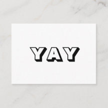 YAY, OMG, Oh mein Gott, Gott, Schwarz-weiße Karte