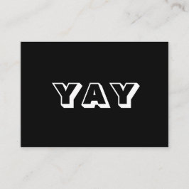 YAY, OMG, Oh mein Gott, Gott, Schwarz-weiße Karte