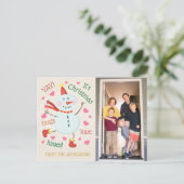 YAY sein Chrismas Foto Gruß Feiertagspostkarte (Stehend Vorderseite)