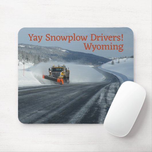 Yay Snowplow Fahrer! Wyoming Winter Mousepad (Mit Mouse)