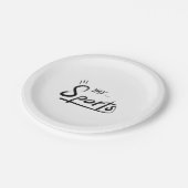 Yay Sports Funny Pappteller (Schrägansicht)