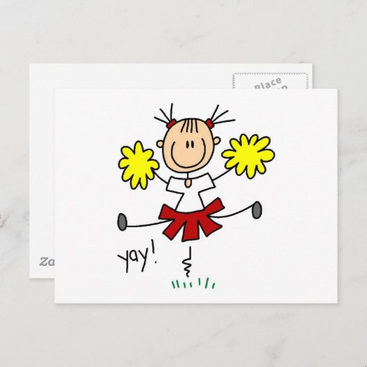 Yay Team freut sich über Tshirts und Geschenke Postkarte (Vorne/Hinten)