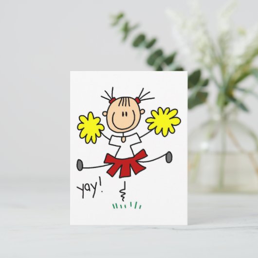 Yay Team freut sich über Tshirts und Geschenke Postkarte (Stehend Vorderseite)