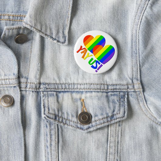 YAY US! Homosexuelle Button (Beispiel)