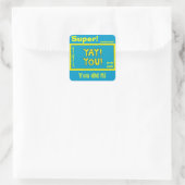 Yay You! Affirmationskleber für Kinder Quadratischer Aufkleber (Tasche)