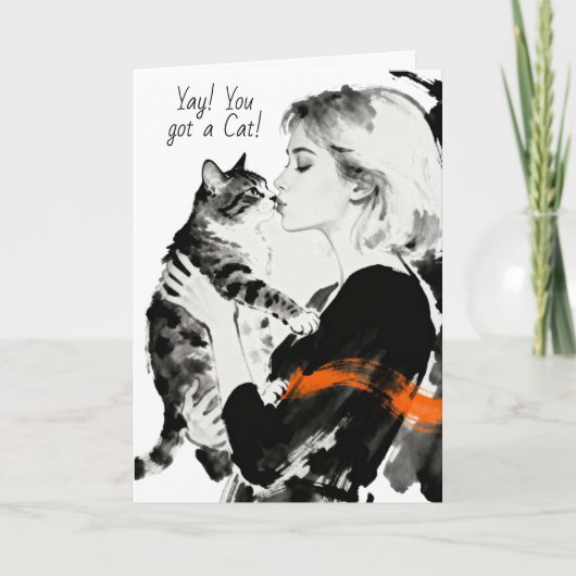 Yay! You got a Cat | Congratulations Karte (Vorderseite)