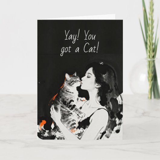 Yay! You got a New Cat | Congratulations Card Karte (Vorderseite)