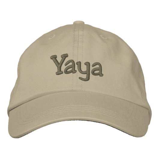 Yaya bestickt Baseball Cap / Hat Khaki Bestickte Kappe (Vorderseite)