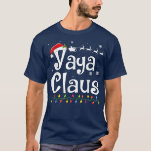 Yaya Claus Funny Grandma Santa Pajamas Weihnachten T-Shirt