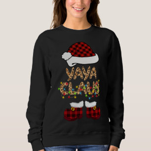 Yaya Claus Weihnachtsmannmütze Weihnachten Matchin Sweatshirt