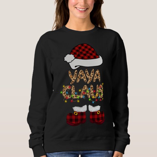 Yaya Claus Weihnachtsmannmütze Weihnachten Matchin Sweatshirt (Vorderseite)