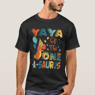 Yaya der eine a Saurus 2nd Geburtstag Dinosaurier  T-Shirt