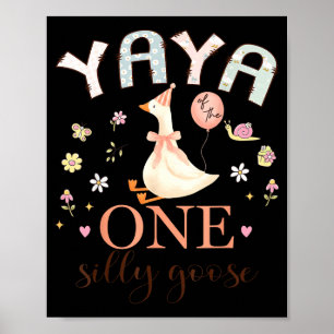 Yaya des einen albernen Gänsekindes 1. Geburtstags Poster