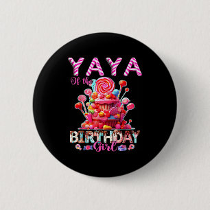Yaya des Geburtstagsmädchens süße Bonbon-Paarung Button
