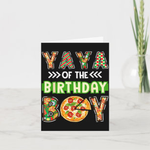 Yaya des Jungen Geburtstagsjunge Pizzaliebhaber-Pa Karte