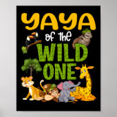 Yaya des wilden One Zoo Birthday Safari-Dschungel Poster (Vorne)