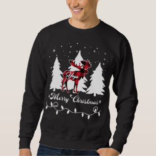Yaya Elch Büffel Rot Kariert Weihnachten Passend F Sweatshirt