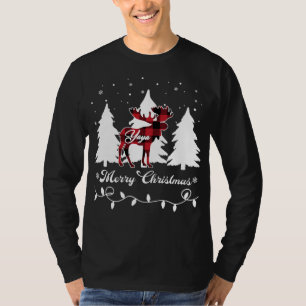 Yaya Elch Büffel Rot Kariert Weihnachten Passend F T-Shirt