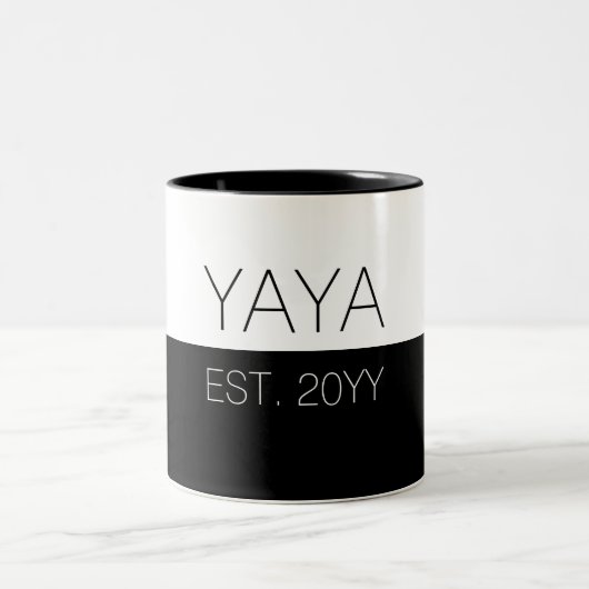 Yaya Established | Elegante Geschenke für Oma Zweifarbige Tasse (Mittel)