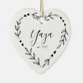 Yaya Jahr Est. Weihnachtsschmuck Keramik (Rechts)