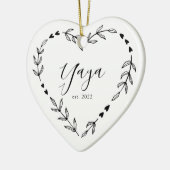 Yaya Jahr Est. Weihnachtsschmuck Keramik (Links)