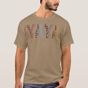Yaya Leopard Print Mama Niedlich Mütter Day Funny T-Shirt