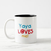 Yaya Lieben Me Hemden und Geschenke Zweifarbige Tasse (Links)