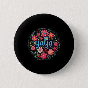 Yaya Mütter Tag für Oma Wildblume Floral Wom Button