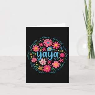 Yaya Mütter Tag für Oma Wildblume Floral Wom Karte