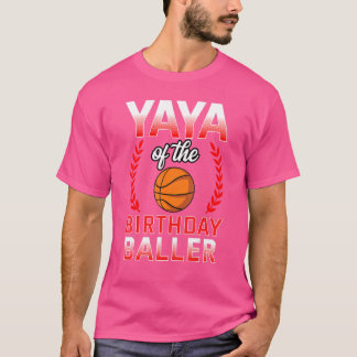 Yaya of the Birthday Boy Basketball Bday Celebrati T-Shirt
