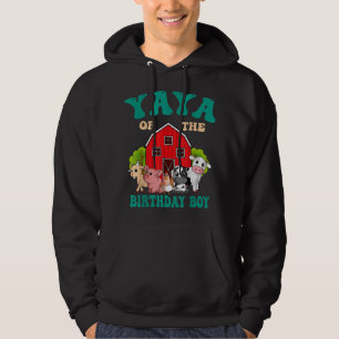 Yaya of the Birthday Boy Farm Animal Family Bday P Hoodie
