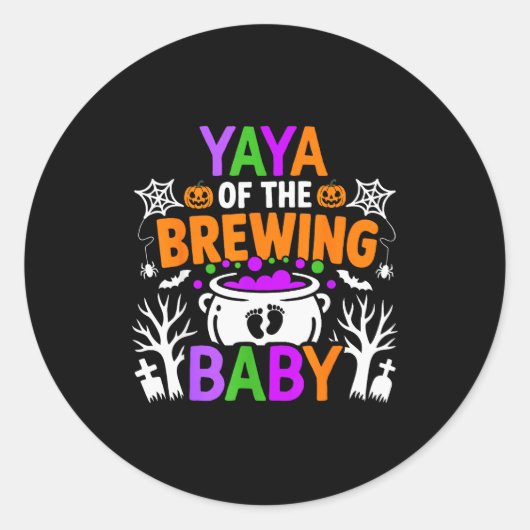 Yaya Of The Brewing Baby Halloween Costume Runder Aufkleber (Vorderseite)