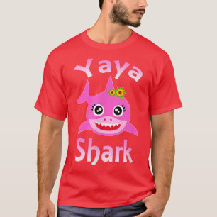 Yaya Shark Griechisch Oma Funny Shark T-Shirt