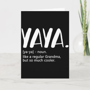 Yaya-Shirts für Frauen Muttertagsgeschenk für Oma Karte