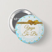Yaya to be Baby Showblau & Gold Button (Vorne & Hinten)