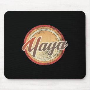 Yaya Vintage Retro Geburtstagsfeier Geschenk mit G Mousepad