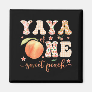 Yaya Von Einem Süßen Pfirsich 1. Geburtstagsmädche Magnet