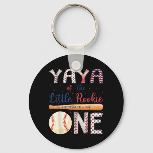 Yaya von One Little Rookie Baseball 1. Geburtstag Schlüsselanhänger