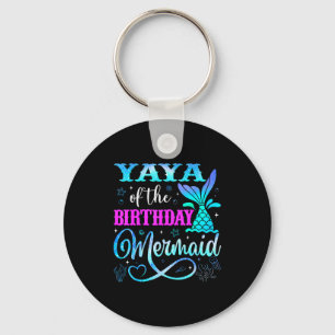 Yaya zum Geburtstag der Meerjungfrau-Familie passe Schlüsselanhänger