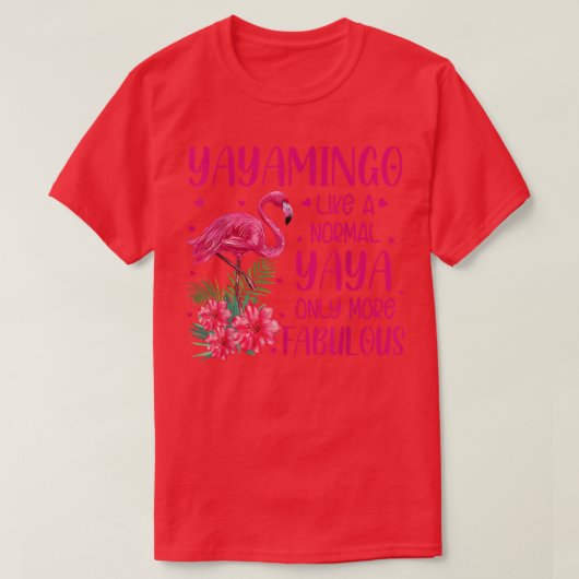 Yayamingo wie ein normaler Yaya Flamingo Lover Gra T-Shirt (Design vorne)