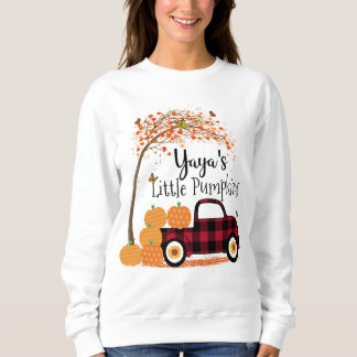 Yayas kleiner Kürbisknochen Roter LKW Herbst Sweatshirt