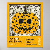 Yayoi Kusama Abstrakter Kürbis Retro-Ausstellung Poster (Vorne)