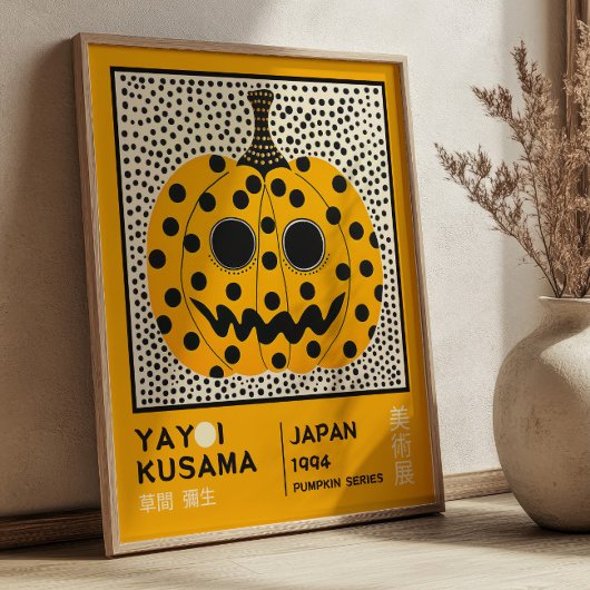 Yayoi Kusama Abstrakter Kürbis Retro-Ausstellung Poster