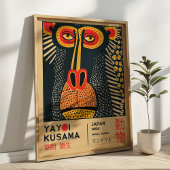 Yayoi Kusama Art Mandrill Illustration Exhibition Poster