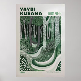 Yayoi Kusama Druck, Moderner Kunstdruck, Maximalis Poster