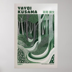 Yayoi Kusama Druck, Moderner Kunstdruck, Maximalis Poster