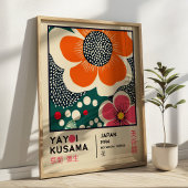 Yayoi Kusama Floral Exhibition Elegant Retro Poster
