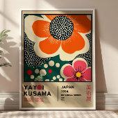 Yayoi Kusama Floral Exhibition Elegant Retro Poster
