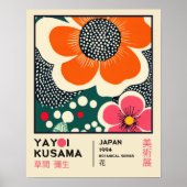 Yayoi Kusama Floral Exhibition Elegant Retro Poster (Vorne)